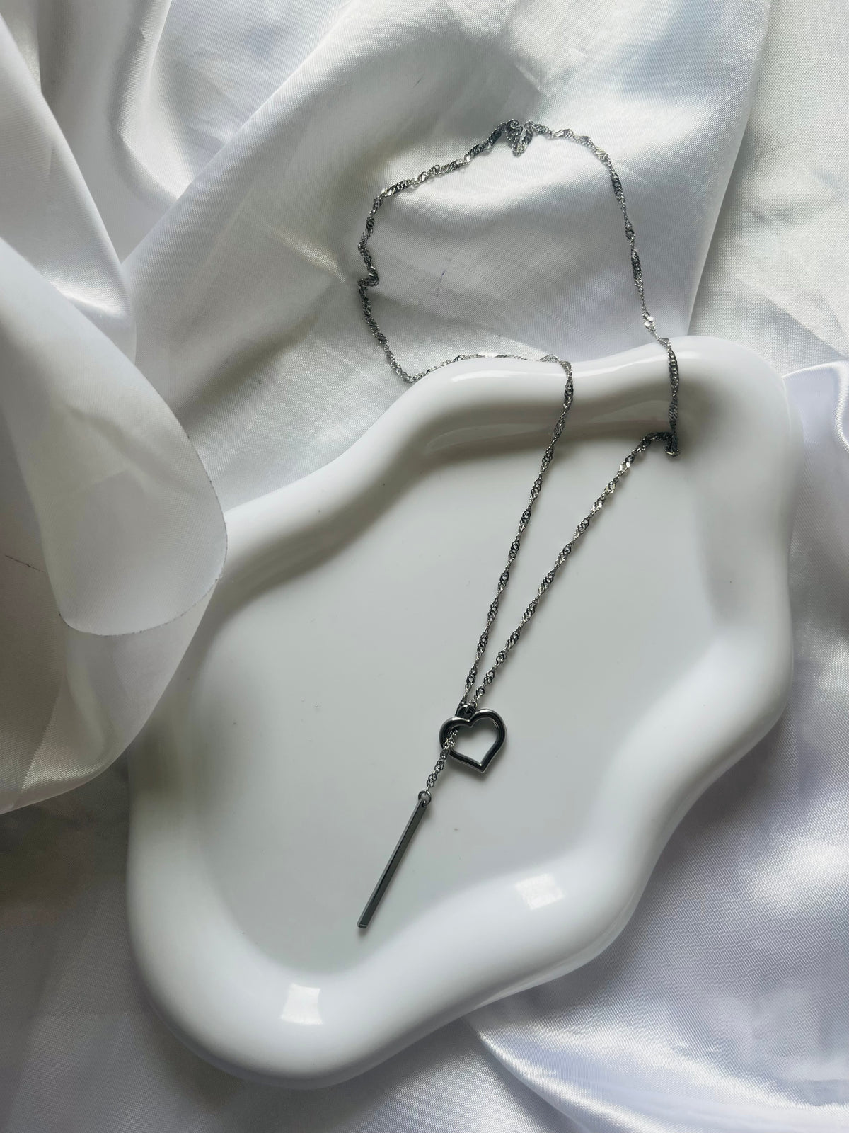 Collier cœur d’argent